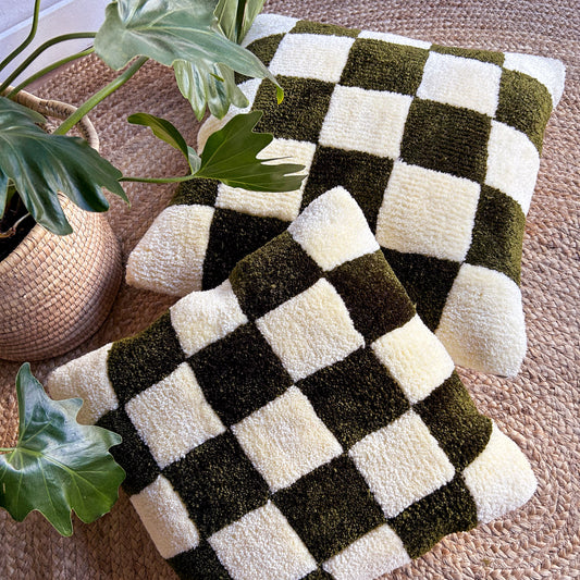 Checkmate Hand-Tufted Cushion Cover