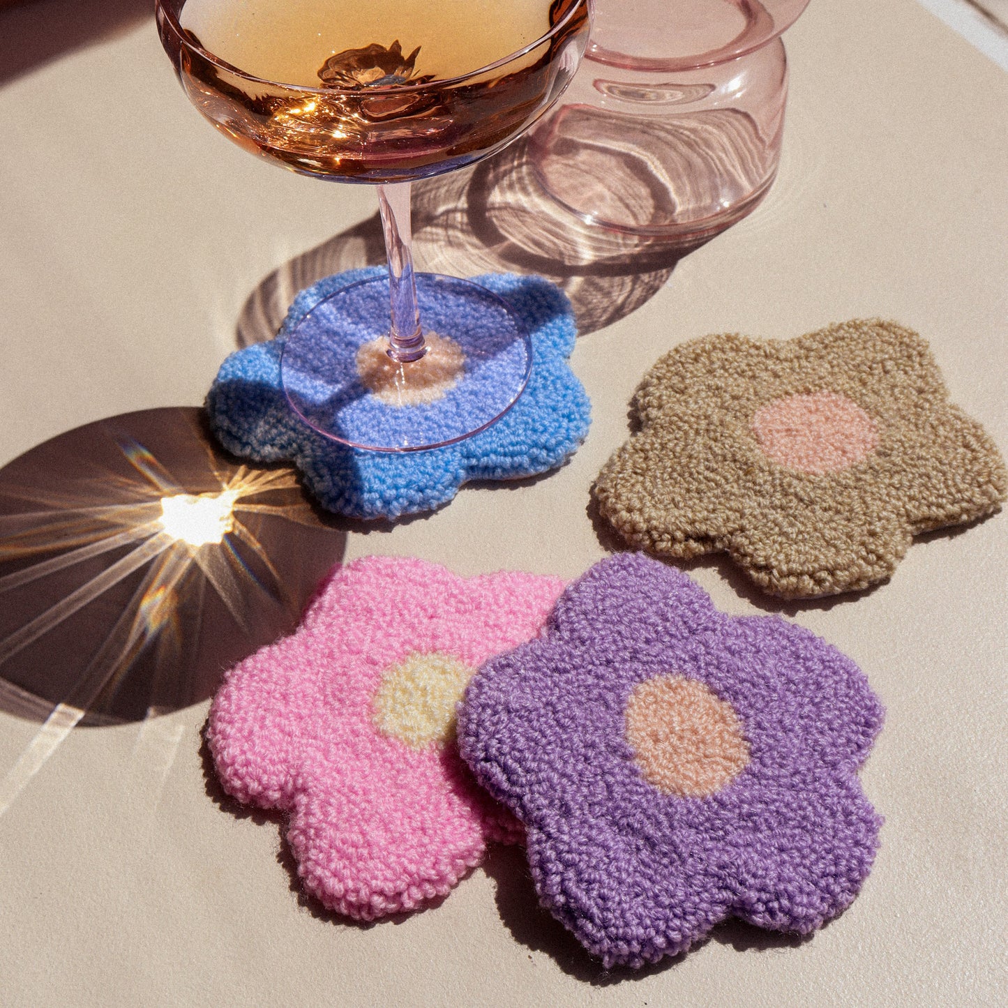 Daisy Mug Rug Set