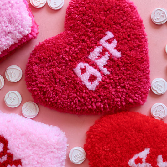 BFF Chunky Heart Mug Rug - Limited Edition