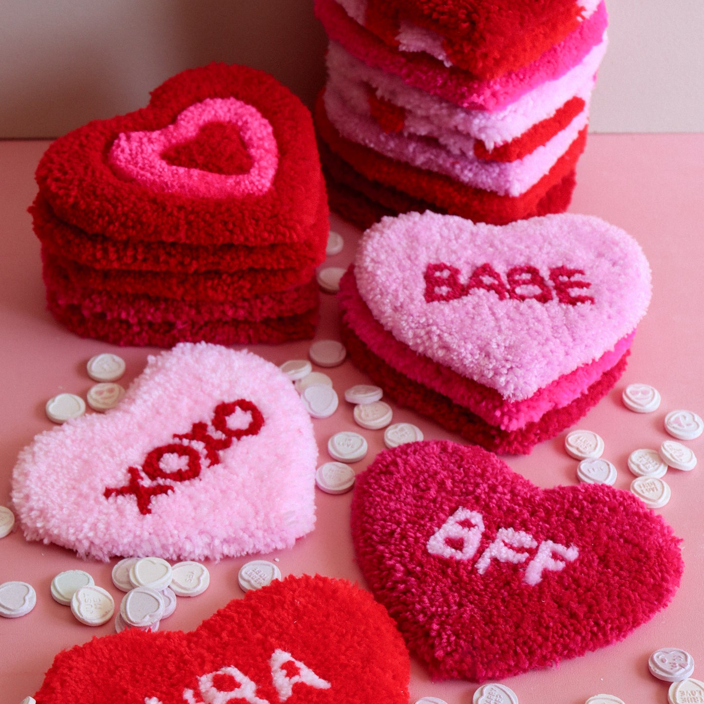 BFF Chunky Heart Mug Rug - Limited Edition